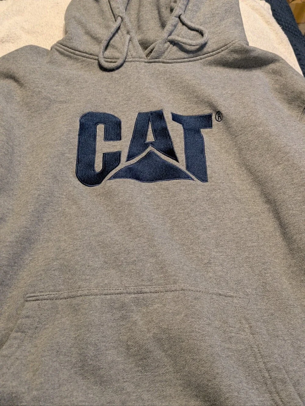 Grey Hoodie with Navy Logo - Comfortable Pet Owner Apparel